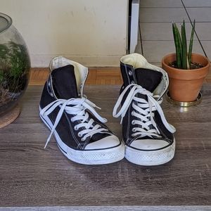 Black High Top Converse Men 10.5 / Women 12.5